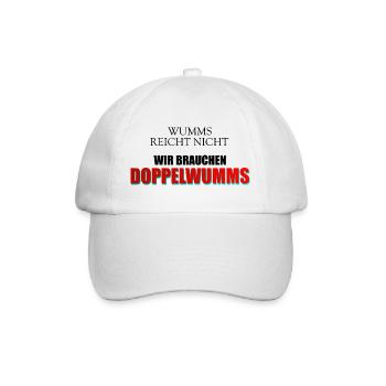 Wumms, Doppelwumms, Scholz, Politik, Sprüche - Baseballkappe - Weiß/Weiß - Vorne