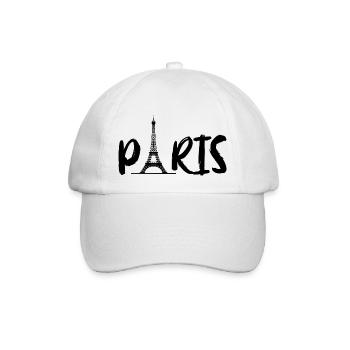Paris with Eiffel Tower - Baseball Cap - white/white - Front