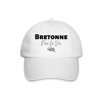 bretonne pour la vie - idée cadeau breton - Casquette classique - blanc/blanc - Devant