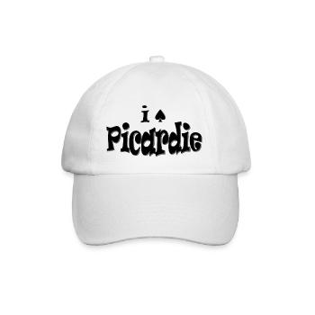 Ich liebe Picardie - Baseballkappe - Weiß/Weiß - Vorne