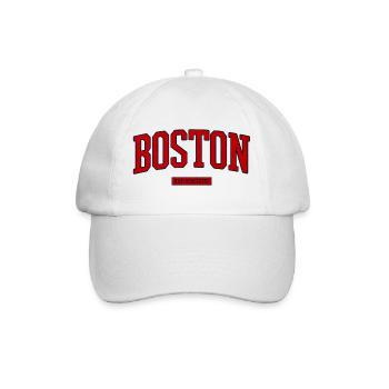 Boston Retro-Logo Massachusetts - Baseballkappe - Weiß/Weiß - Vorne