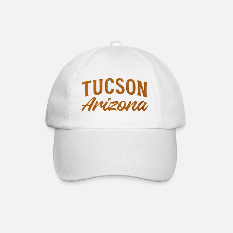 Écriture rustique de Tucson, Arizona - Casquette classique - blanc/blanc