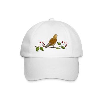 Vogel - Baseballkappe - Weiß/Weiß - Vorne