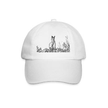 Horses T-shirt Gift Rider - Baseball Cap - white/white - Front