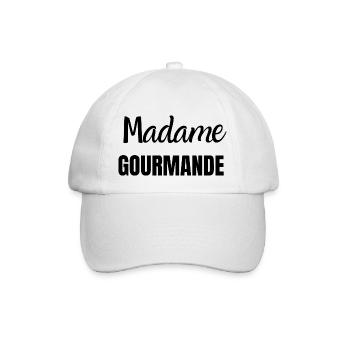 madame gourmande - Casquette classique - blanc/blanc - Devant