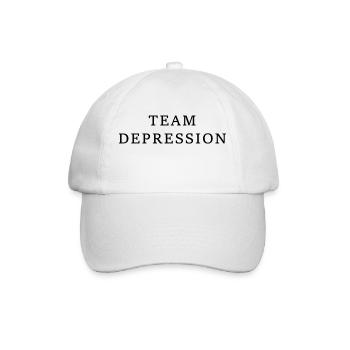 Team Depression - Baseball Cap - white/white - Front