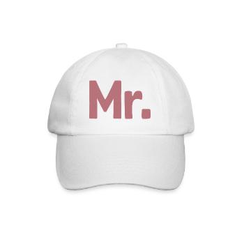 Mr. Matching Couple Engagement Wedding Honeymoon - Baseball Cap - white/white - Front