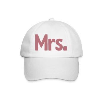 Mrs. Matching Couple Engagement Wedding Honeymoon - Baseball Cap - white/white - Front