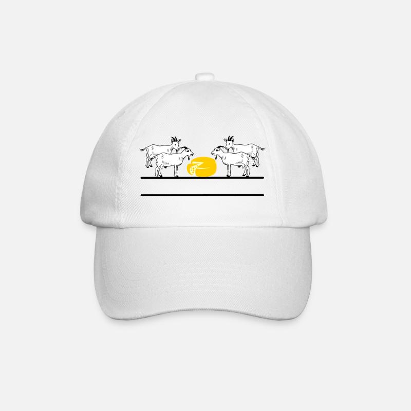 Vier Ziegen - Baseballkappe - Weiß/Weiß