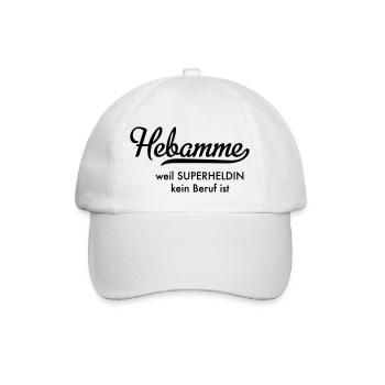 Hebamme - Baseballkappe - Weiß/Weiß - Vorne
