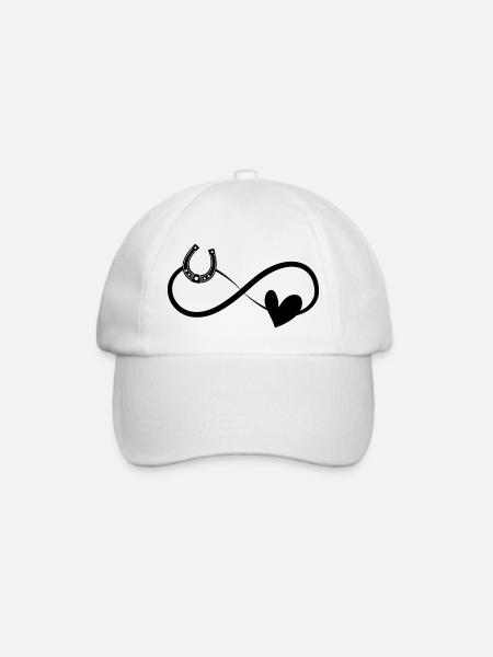 Ich liebe mein Pferd Reitsport Pferdeliebe - Baseballkappe - Weiß/Weiß
