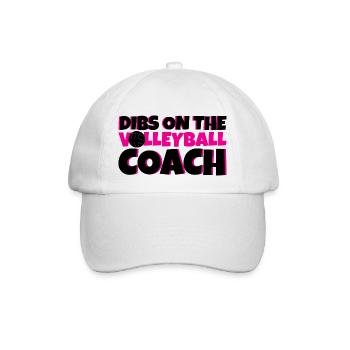 Dibs On The Volleyball Coach 4 - Baseballkappe - Weiß/Weiß - Vorne