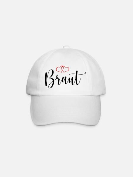 braut - Baseballkappe - Weiß/Weiß
