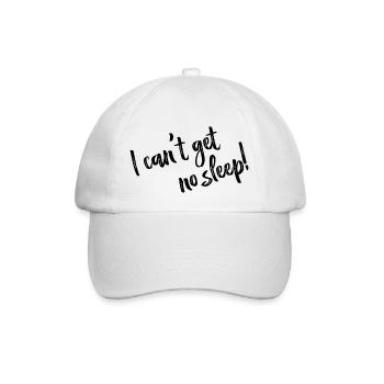 I can't get no sleep - Lyrics black - Baseballkappe - Weiß/Weiß - Vorne