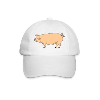 Pink pig - Baseball Cap - white/white - Front