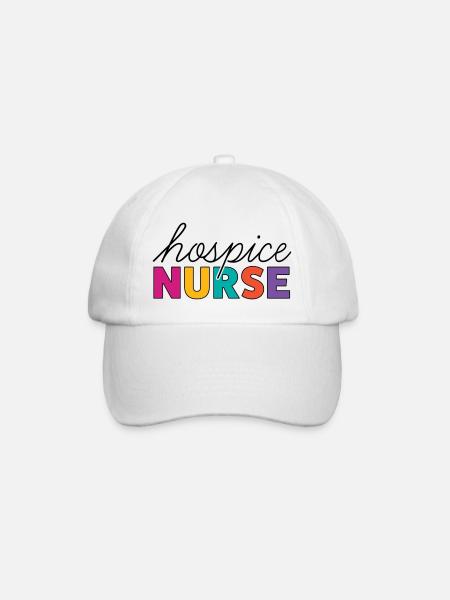Hospice Nurse T Shirt - Baseball Cap - white/white