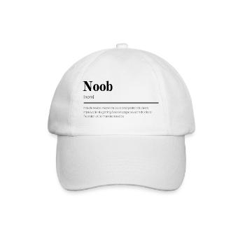Définition humoristique du Noob' Gamer - Casquette classique - blanc/blanc - Devant