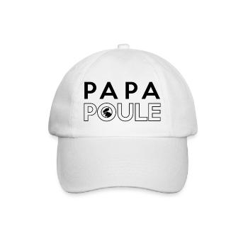 Papa Poule Noir - Casquette classique - blanc/blanc - Devant