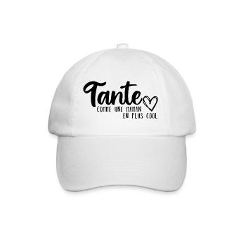 Tante comme une maman cool humour tata cadeau - Casquette classique - blanc/blanc - Devant