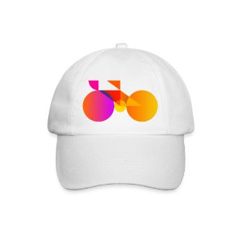 Anatomie du vélo de route style géométrique. - Casquette classique - blanc/blanc - Devant