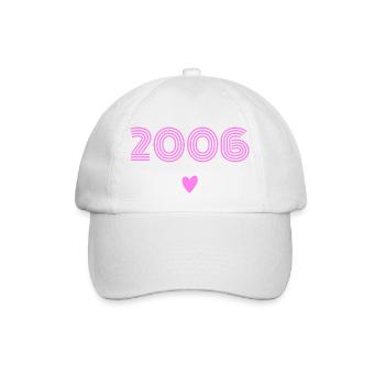 Born in 2006 girl - Baseball Cap - white/white - Front