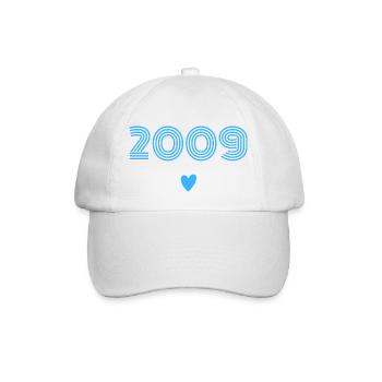 Born in 2009 boy - Baseball Cap - white/white - Front