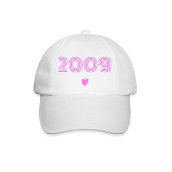 Born in 2009 girl - Baseball Cap - white/white - Front