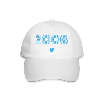 Born in 2006 boy - Baseball Cap - white/white - Front