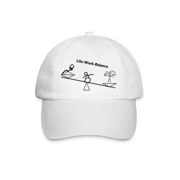 Life Work Balance - Baseballkappe - Weiß/Weiß - Vorne