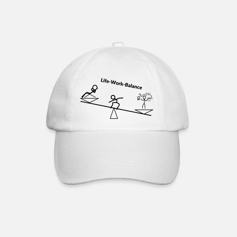 Life Work Balance - Baseballkappe - Weiß/Weiß