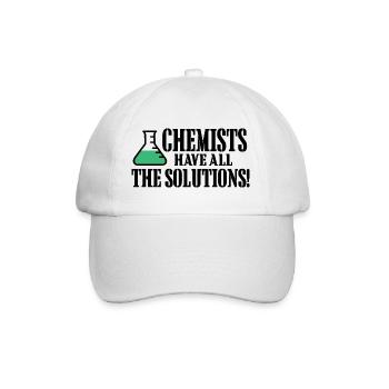 chemists have all the solutions - Baseballkappe - Weiß/Weiß - Vorne