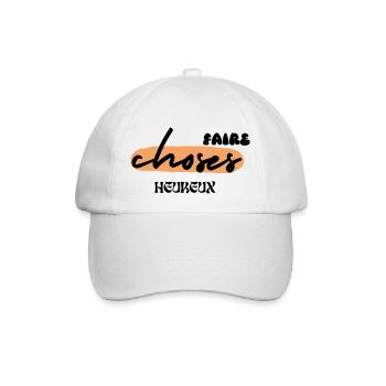 faire choses heureux - Casquette classique - blanc/blanc - Devant