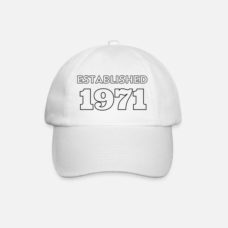 Established 1971 - Baseball Cap - white/white