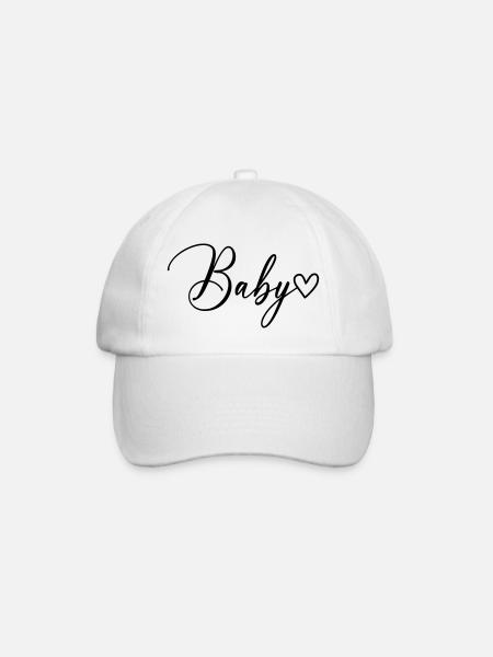 Baby Schrift - Baseballkappe - Weiß/Weiß