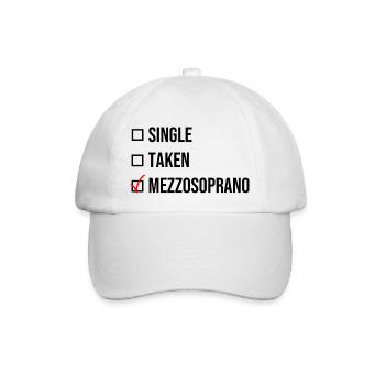 Single Taken Mezzosoprano Noir Cadeau - Casquette classique - blanc/blanc - Devant