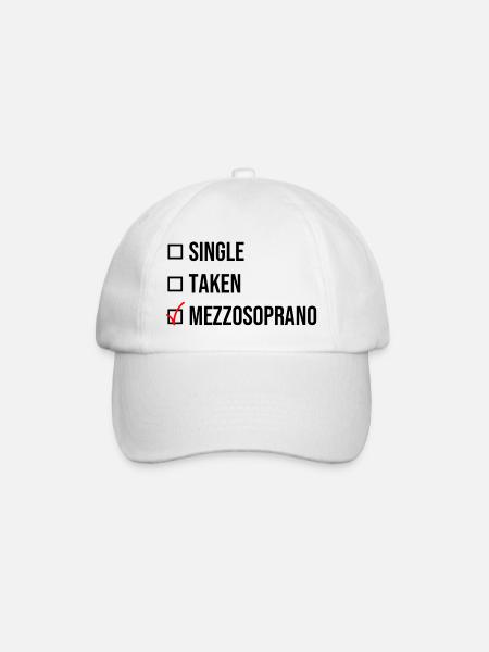 Single Taken Mezzosoprano schwarz Geschenk - Baseballkappe - Weiß/Weiß