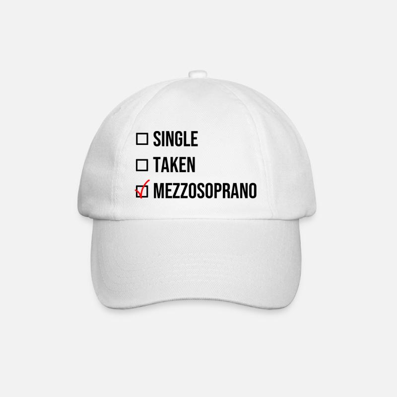 Single Taken Mezzosoprano schwarz Geschenk - Baseballkappe - Weiß/Weiß