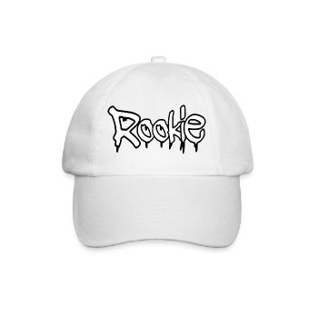 Graffiti Style Rookie Text Design - Baseball Cap - white/white - Front
