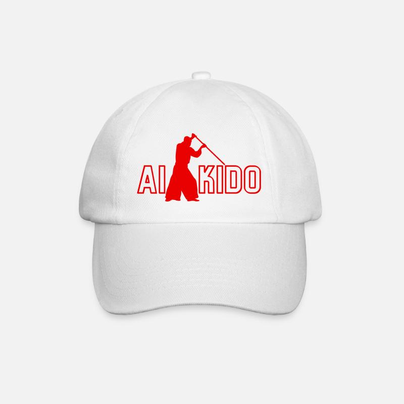 Aikido - Aikido Geschenkidee - Baseballkappe - Weiß/Weiß