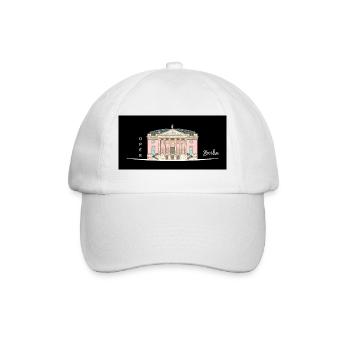 Berlin, Oper unter den Linden, Zeichnung - Baseballkappe - Weiß/Weiß - Vorne