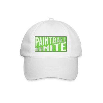 Paintbal Unite split logo in green - Baseball Cap - white/white - Front
