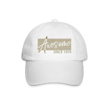 Génial depuis 1974 Anniversaire Rétro - Casquette classique - blanc/blanc - Devant