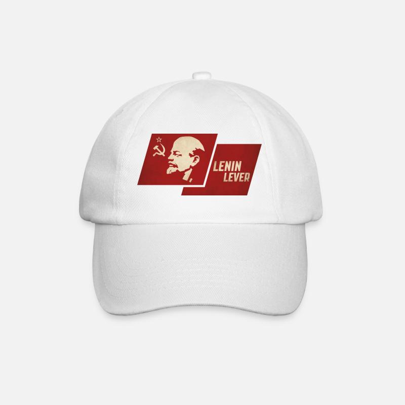 Lenin Lever Flag - Baseball Cap - white/white