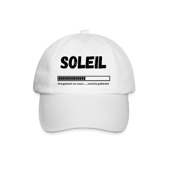Soleil en cours veuillez patienter - Casquette classique - blanc/blanc - Devant