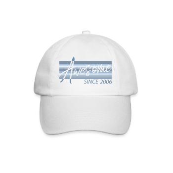 Awesome Since 2006 - Baseballkappe - Weiß/Weiß - Vorne