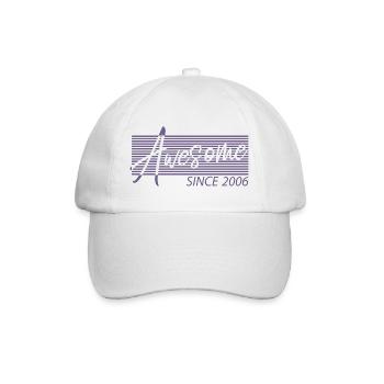 Awesome Since 2006 - Baseballkappe - Weiß/Weiß - Vorne