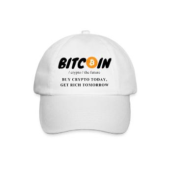 Krypto Bitcoin The Future - Baseballkappe - Weiß/Weiß - Vorne