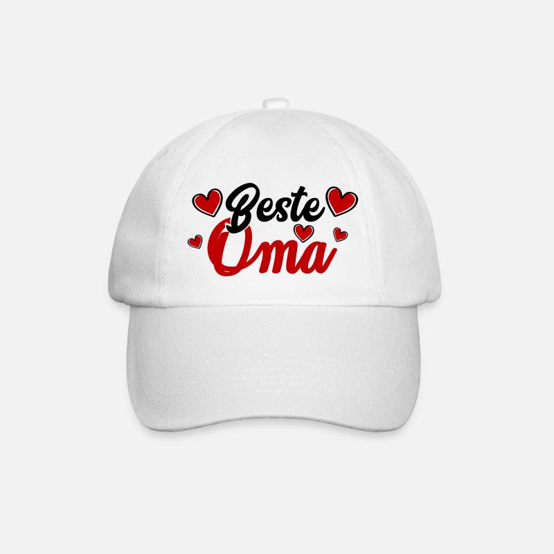 beste oma - Baseballkappe - Weiß/Weiß