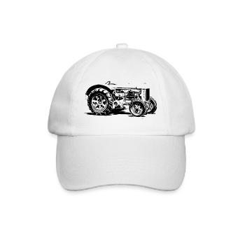 Old Model F Tractor - Baseball Cap - white/white - Front