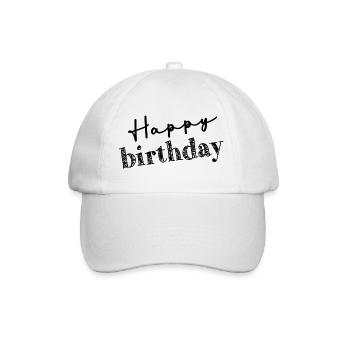 HAPPY BIRTHDAY - Casquette classique - blanc/blanc - Devant